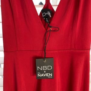 NBD dress, hot red, medium